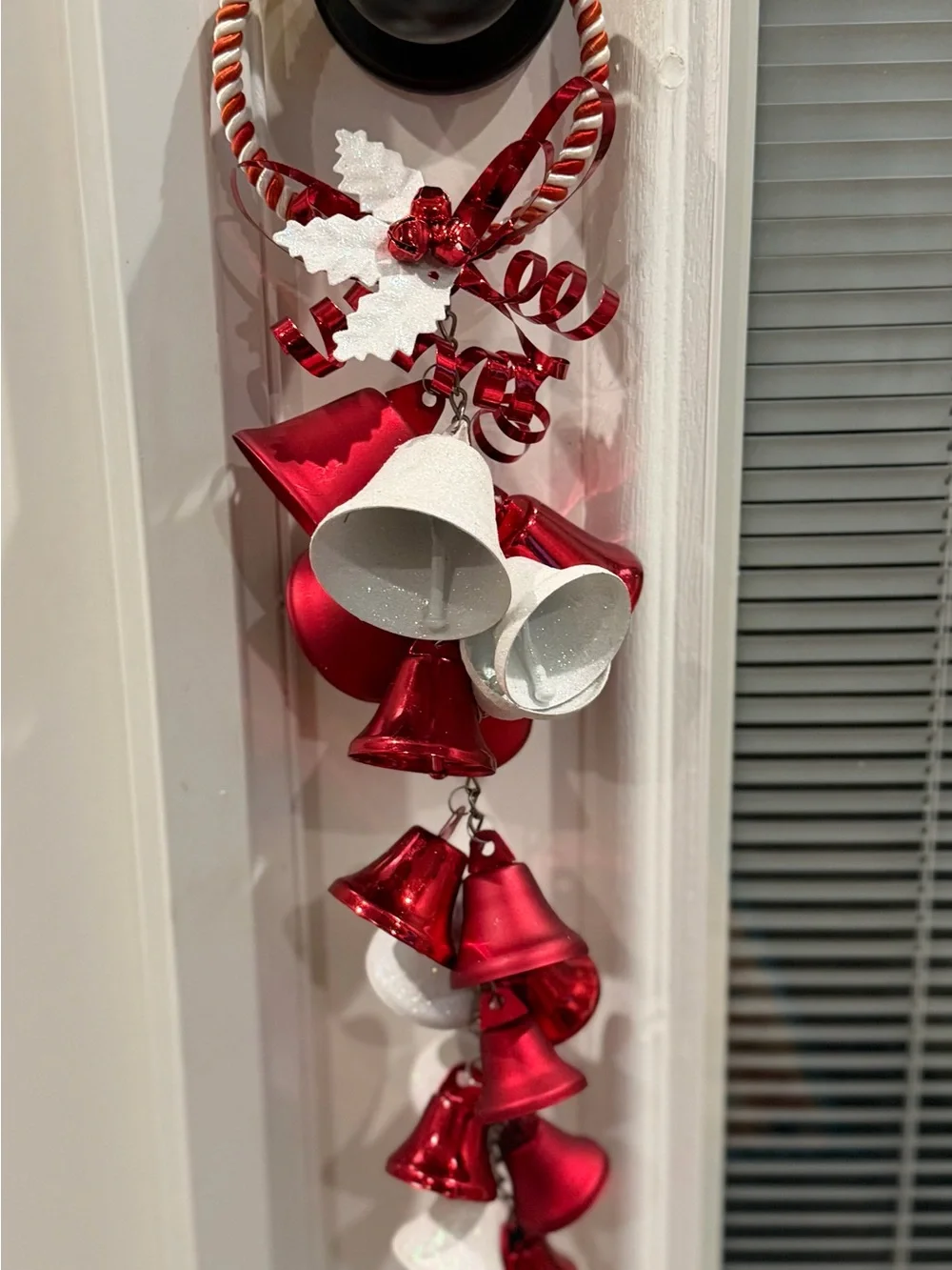Pier 1 Red and White Hanging Bell Garland